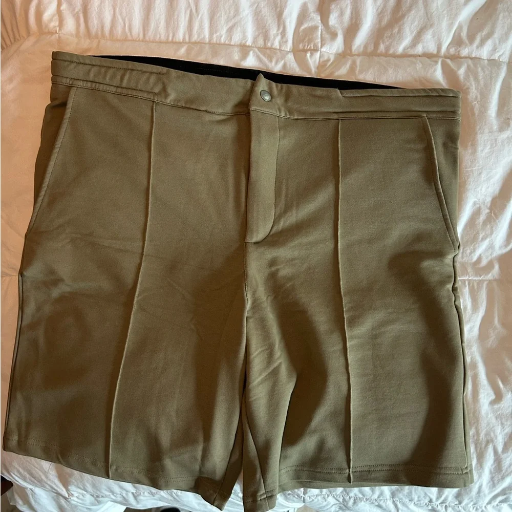 NWT French Terry Fleece Chino Shorts - STONE ROSE - Picture 3 of 6